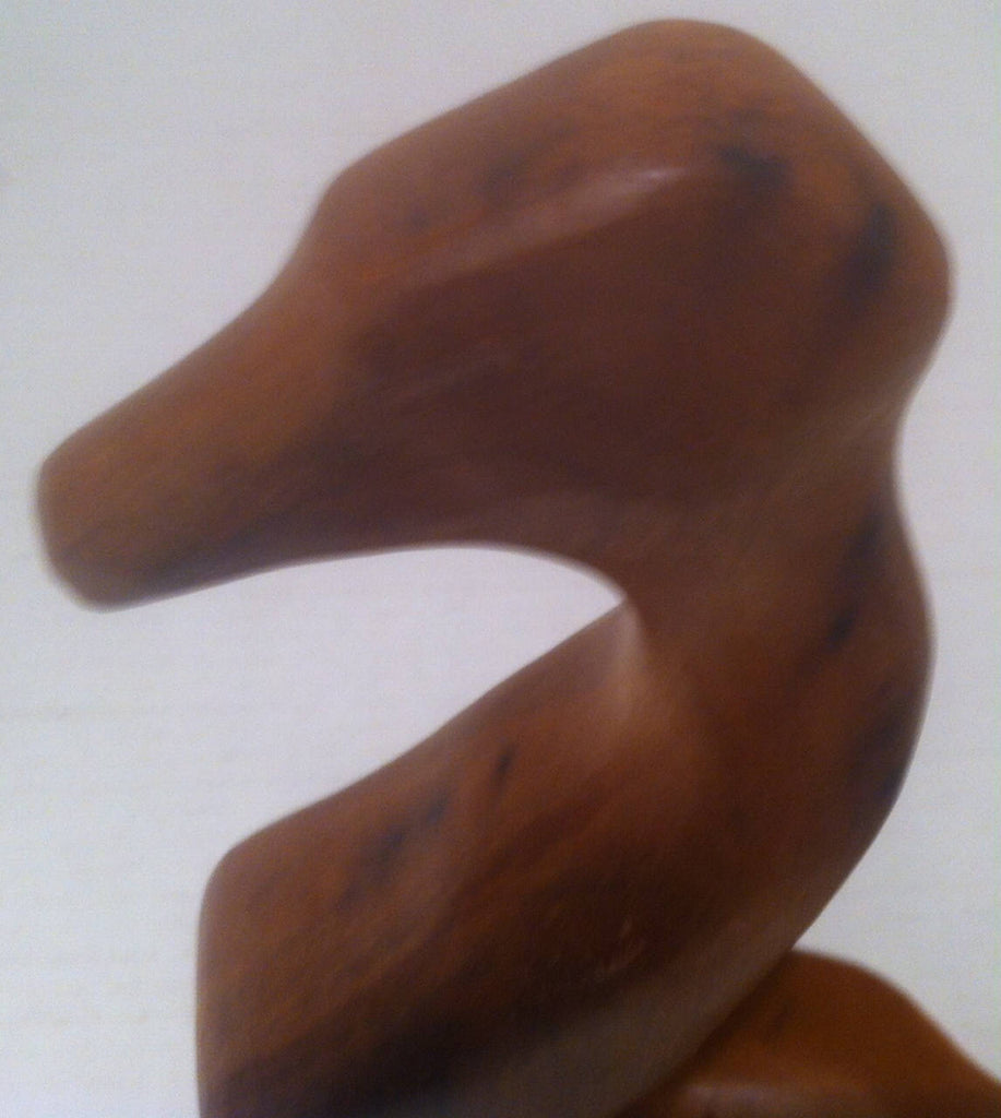 Vintage Wooden Statue, Hand Crafted Swan, Duck, Mallard, 10 1/2" Tall, Quality Hardwood, Dish, Bowl, Made in Oregon, Quality Statue