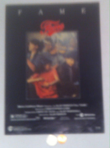 Vintage 1980 Music Song Book, Fame, MGM, Thin Song Book, Music