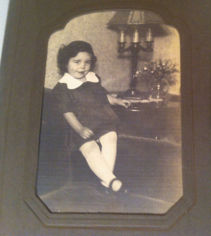 Vintage Black and White Old Photograph, Little Girl,  5 x 3 Photo, Nice Old Picture Holder