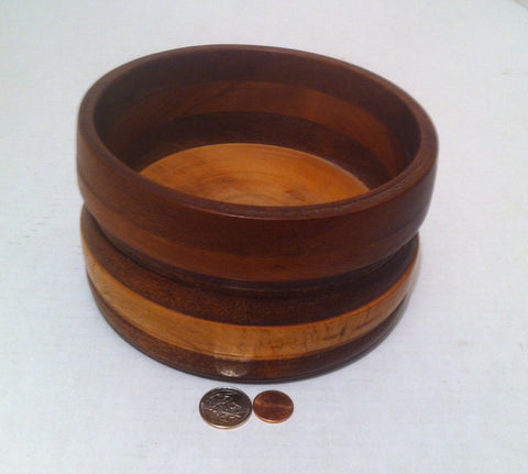 Vintage Wooden Hand Made Storage Bowl, Heavy Duty, Quality Wood, Thick, 7 x 4, Table Display, Home Decor, Shelf Display, Coin Holder, Keys