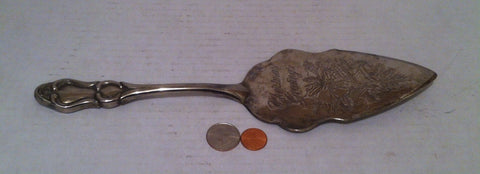Vintage Silver Plate Cake Serving Utensil, Christmas Greetings, Home Decor, Kitchen Decor, 11 x 3, Cake Cutting and Serving Tool Utensil