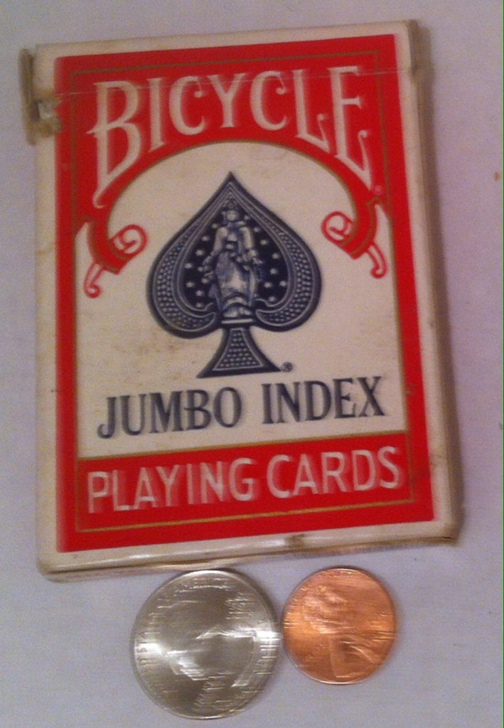 Vintage Poker Playing Cards, Bicycle Jumbo Index, 5 Card Stud, 21, Poker, Playing Cards, Made in USA,  Gambling, Cards
