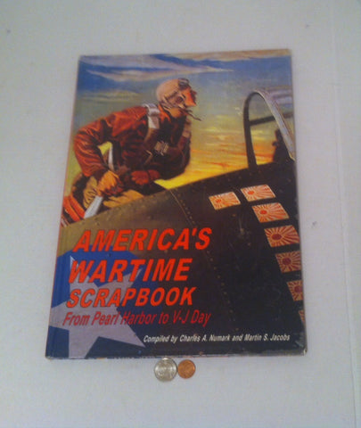 Vintage Book, America's Wartime Scrapbook from Pearl Harbor to VJ Day, Book with a Ton of Color Pictures, Great to Cut Out and Make