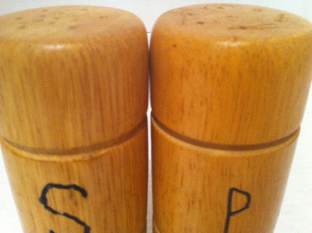 Vintage Wooden Salt & Pepper Shaker Set, 5 1/2 x 2 1/2, Quality Hardwood, Table Decor, Kitchen Decor, Salt and Pepper Shaker Set, Wooden