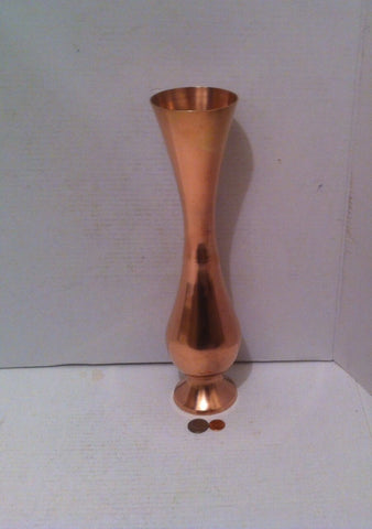 Vintage Solid Brass Vase, Home Decor, Table Decor, Shelf Display, 14 1/2" Tall, Can Be Shine Up Even More, Quality Brass Heavy Duty Vase