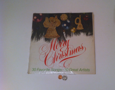 Vintage 1981 Music Album, LP, Vinyl, Merry Christmas, 30 Favorite Songs, 30 Great Artists