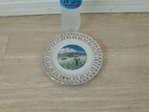 Vintage Collectible Plate, Illinois Tollway, 7 1/2" Wide, Hanging Wall Plate, Shelf Display, Made in Japan, Quality Home Decor