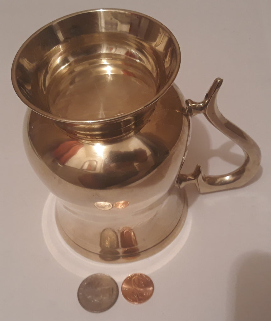 Vintage Metal Brass Mug, Stein, Cup with the Name John Engraved on the Outside.  Nice Quality Heavy Duty Brass Mug, Engraved with John