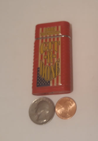 Vintage Metal Lighter, Cigarette, Cigars, Metal Talking Get Ir Done, Larry The Cable Guy Lighter, Fun Lighter, Works