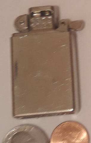 Vintage Metal Lighter, Cigarette, Cigars, Metal Silver Plated Lighter, Fun Lighter. No Fluid and No Cover