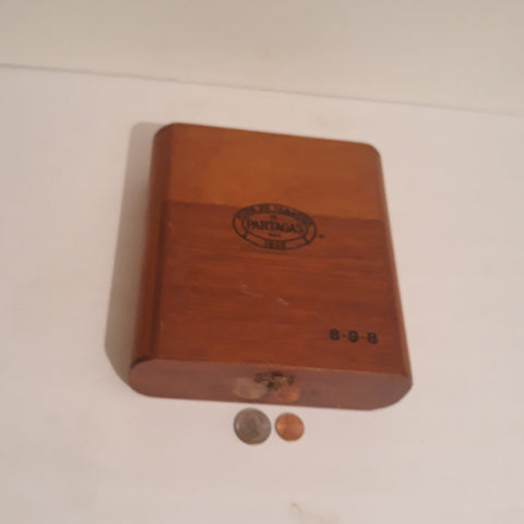 Vintage Wooden Storage Box, Stash Box, Cigar Box, 7 1/2" x 7" x 2 1/2", Nice Quality Wooden Box, Dresser Decor, Shelf Display