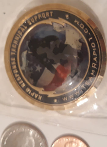 Vintage Metal Coin, Team Rapid 1, Mission Assured, Rapid Response Technical Support, Military Coin, Collectible