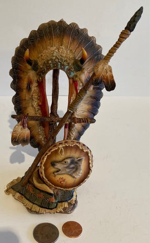 Vintage 1997 The Hamilton Collection Figurine Courage, Steve Kehrli, Sacred Sculptures, 7 1/2" Tall, Home Decor, Table Display