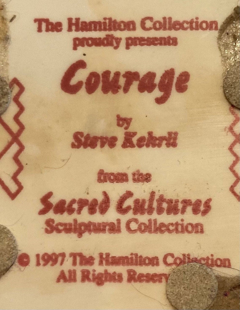 Vintage 1997 The Hamilton Collection Figurine Courage, Steve Kehrli, Sacred Sculptures, 7 1/2" Tall, Home Decor, Table Display