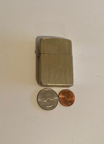Vintage Metal Lighter, Lots of Scratches, Made in USA, Nice Lighter, Shelf Display, Cigarette, Cigar, Tobacco