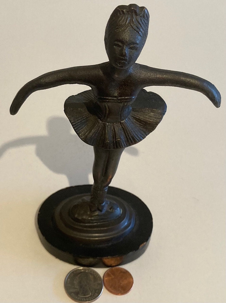 Vintage Metal Bronze Statue, Figurine, Ballerina, Dancer, Heavy Duty, 7" Tall, Home Decor, Table Display, Shelf Display