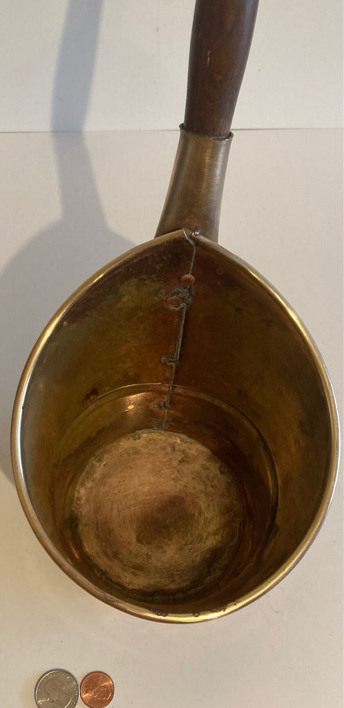 Vintage Metal Brass Large Size Ladle, Measure Cup, 21" Long, Hanging Decor, This Can Be Shined Up Even More