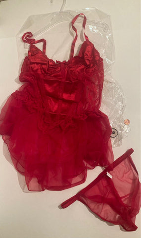 Vintage 90's Elegant Moments, Red lingerie, Size M, Very Stretchy, Very Sexy, Fashion, Bedroom Wear, Fun