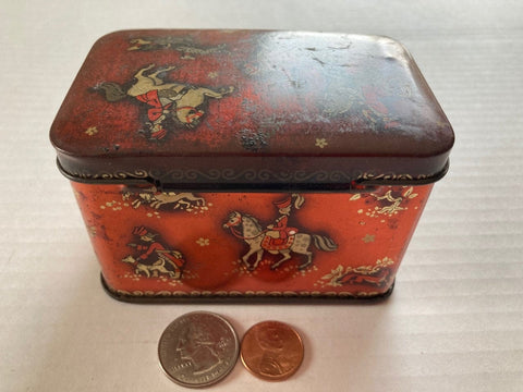 Vintage Metal Copper Horner Tin Can, Canister, Container, 4" x 2 1/2", Kitchen Decor, Shelf Display