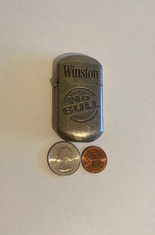 Vintage Metal Lighter, Winston, No Bull, Nice Lighter, Shelf Display, Cigarette, Cigar, Tobacco.  This Lighter May or May not Light