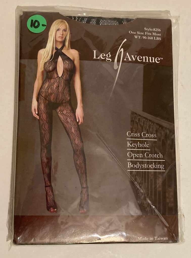 Vintage 90's Criss Cross Keyhole Open Crotch Bodystocking, One Size Fits Most, Very Stretchy, Very Sexy, Fashion, Bedroom Wear, Fun