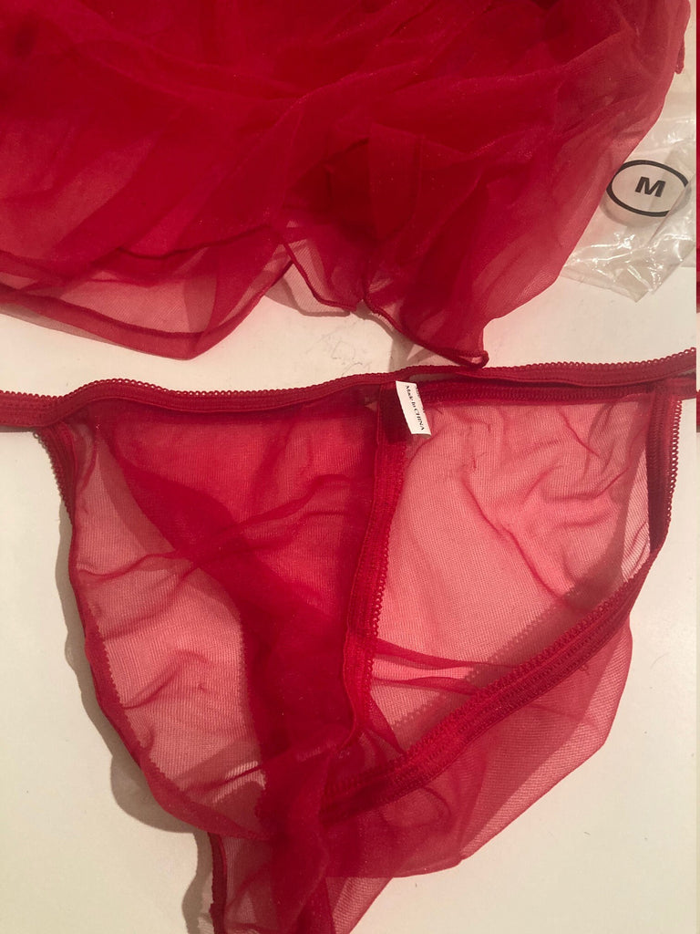 Vintage 90's Elegant Moments, Red lingerie, Size M, Very Stretchy, Very Sexy, Fashion, Bedroom Wear, Fun