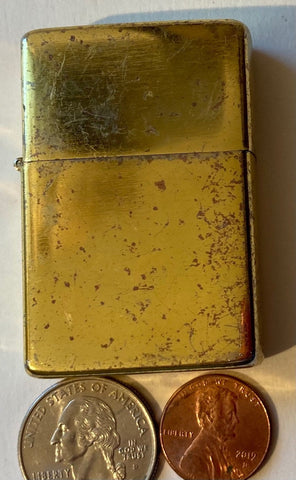 Vintage Metal Lighter, Brass, Cigars, Cigarettes, More