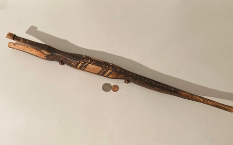 Vintage Wooden Alligator, Crocodile, 23" Long, Hand Carved, Artistic, Home Decor, Table Display, Shelf Display