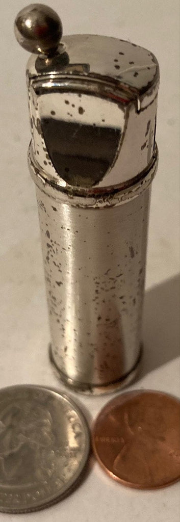 Vintage Metal Round Silver Lighter, Old Vintage Lighter, Cigars, Cigarettes, More