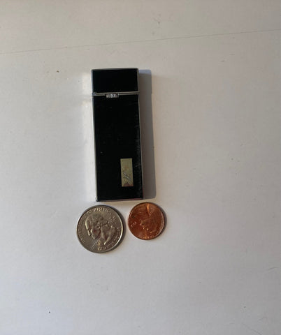 Vintage Metal Lighter, Black, Ronson, Made in Japan, Initials H.L., Old Vintage Lighter, Cigars, Cigarettes, More