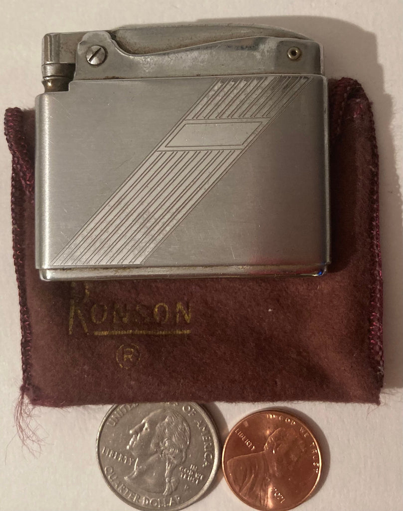 Vintage Metal Lighter, Ronson, Adonis, Made in USA, Cigarettes, More