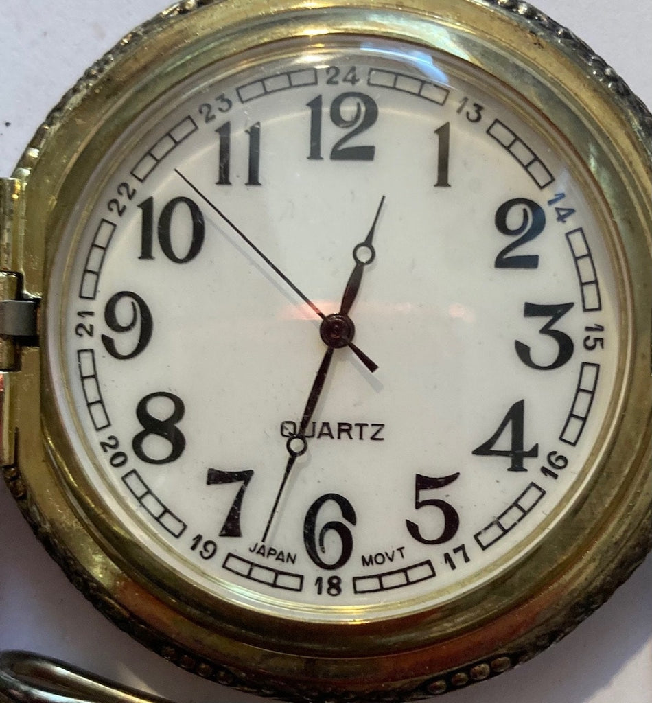 Vintage Metal Pocket Watch, Dad, Made in Japan, Clock, Time, Style