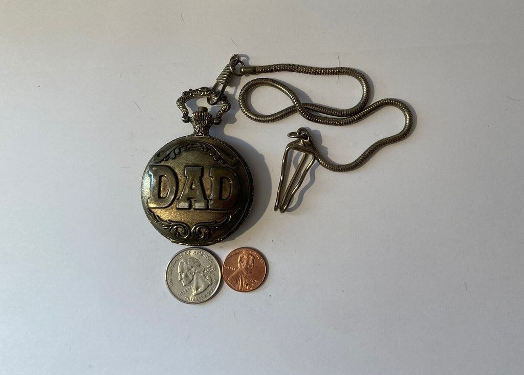 Vintage Metal Pocket Watch, Dad, Made in Japan, Clock, Time, Style