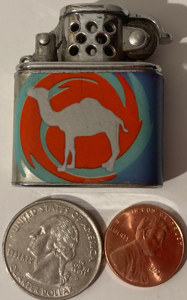 Vintage Metal Lighter, Silver and Red Camel, Cigarettes, More