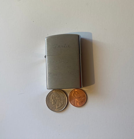 Vintage Metal Lighter, Charlie Packers Garage, New Phila, Dursno, Made in Japan, Cigarettes, More