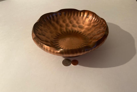 Vintage Metal Copper Bowl, Dish, Fruit Bowl, Gregorian Copper, Made in USA, Quality, 8 1/2" Wide, Kitchen Decor, Table Display