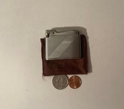 Vintage Metal Lighter, Ronson, Adonis, Made in USA, Cigarettes, More