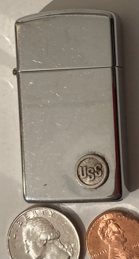 Vintage Metal Zippo Lighter, USS, Made in USA, Cigarettes, More