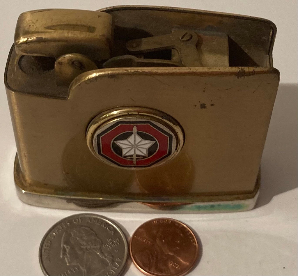 Vintage Metal Brass Lighter, Table Top, Monarch, Made in Japan, Cigarettes, More