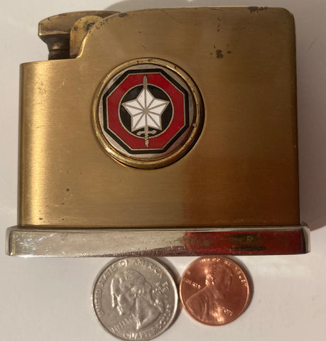 Vintage Metal Brass Lighter, Table Top, Monarch, Made in Japan, Cigarettes, More