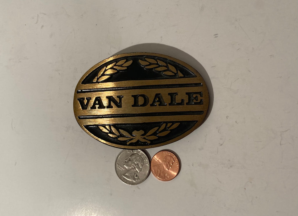 Vintage Metal Belt Buckle, Brass, Van Dale, Dynabuckle, Heavy Duty, Quality, Clothing Accessory, Fashion, Collectible, Shelf Display