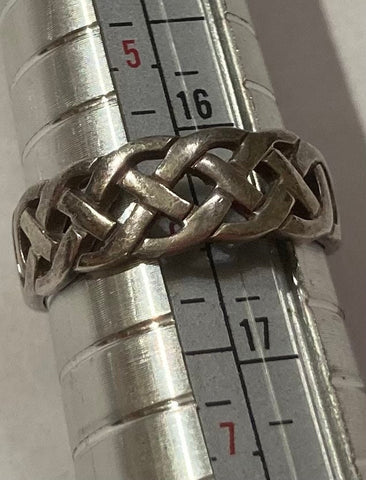 Vintage Sterling Silver Ring, 925, Nice Weave Design, Size 6, Jewelry, Fashion, Finger Fun, This Can Be Shined Up Even More, Quality