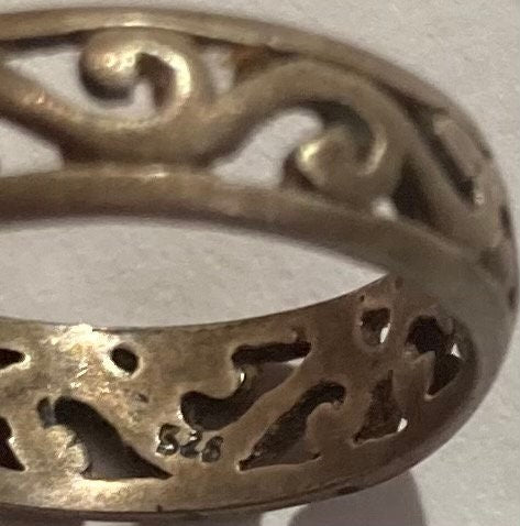 Vintage Sterling Silver Ring, 925, Nice S Design, Size 3 1/2, Jewelry, Fashion, Finger Fun, This Can Be Shined Up Even More, Quality