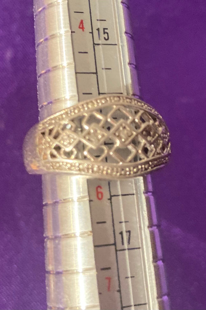 Vintage Sterling Silver Ring, 925, Nice Filigree Design, Size 5 1/2, Nice Design, Jewelry, Fashion, Finger Fun
