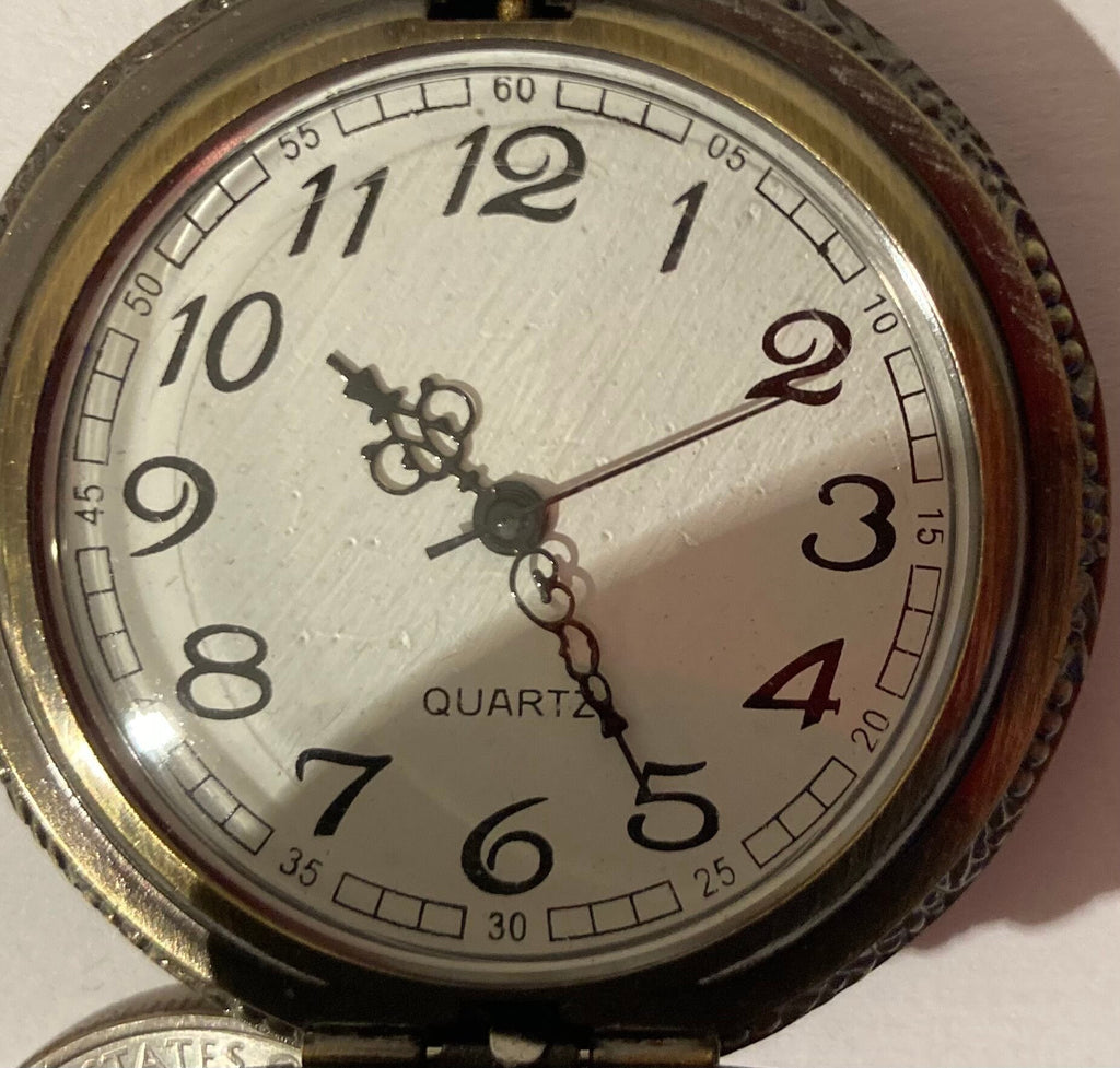 Vintage Metal Pocket Watch, Chopper, Clock, Time, Style