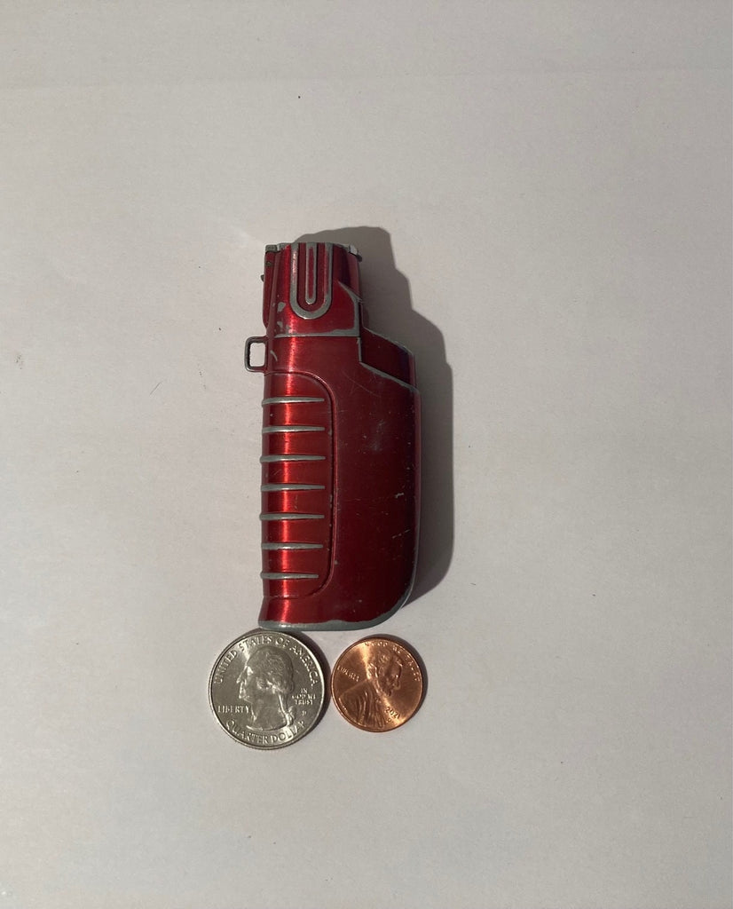 Vintage Metal Lighter, Red, Cigarettes, Cigars, Smoking, More