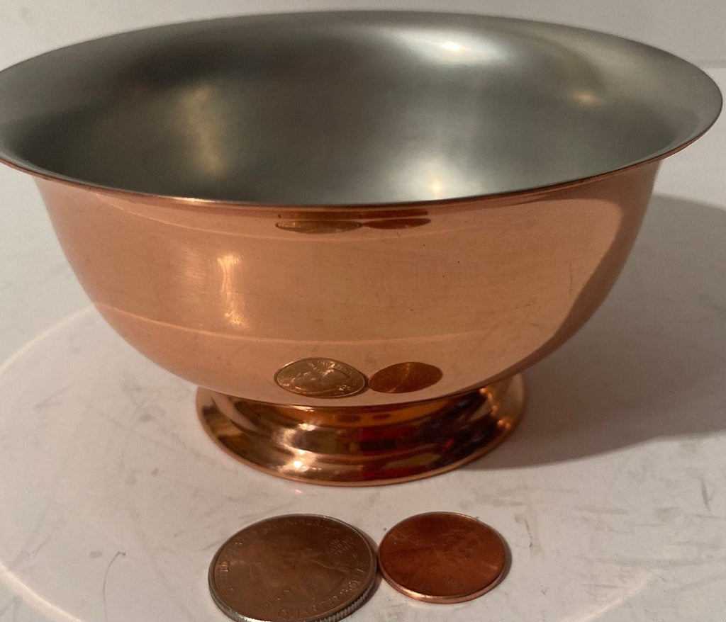 Vintage Copper Metal Bowl, Dish, Candy, Keys, 4 1/2" x 2 1/2", Coppercraft Guild, Made in USA, Quality, Table Decor, Shelf Display