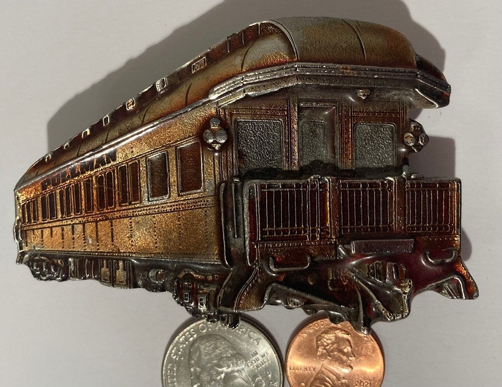 Vintage Metal Belt Buckle, Streetcar, Trolly, A Streetcar Named Desire, Enamel, Heavy Duty, Quality, Fashion, Belts, Shelf Display