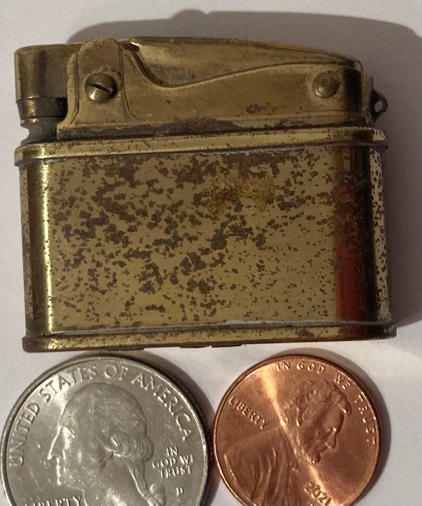 Vintage Metal Lighter, Brass, Made in Japan, Cigarettes, Cigars, Smoking, More