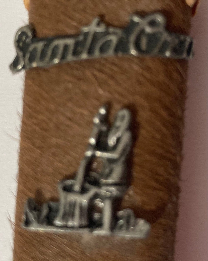 Vintage Leather Cigarette Lighter Holder, Case, Santa Cruz, Small Bic Lighter Holder, Smoking, Fire, Flame, Lighter Protector